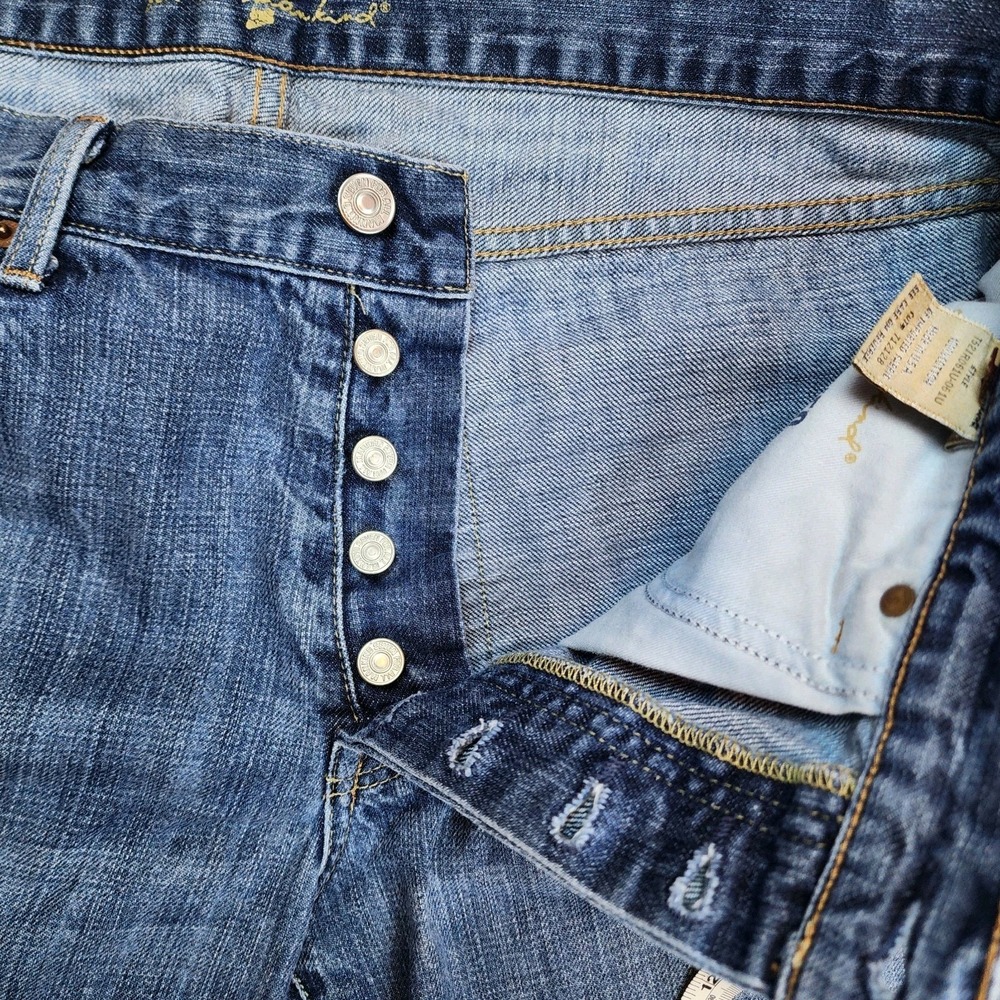 7 of a Kind Jeans Men's 36 Made in USA Button Fly Medium Wash Pants - Picture 7 of 10